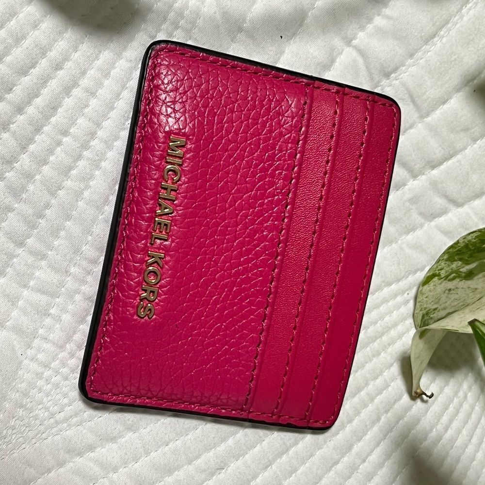 NWT Michael Kors Pink Card Holder - Picture 3 of 12
